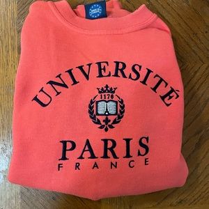 Paris France Sweatshirt Embroidered- Medium